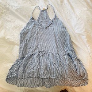 Light blue v neck tank top